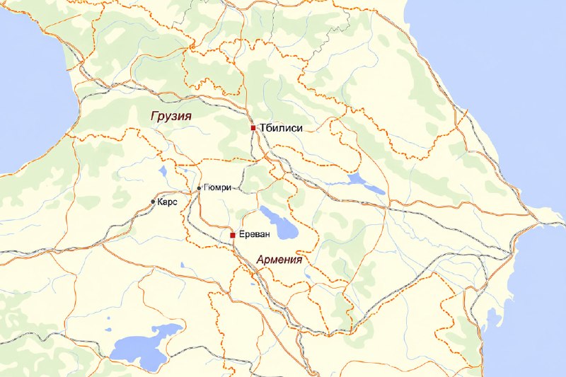 Железнодорожный участок Гюмри — Ахурик в Армении, проектируемый для восстановления