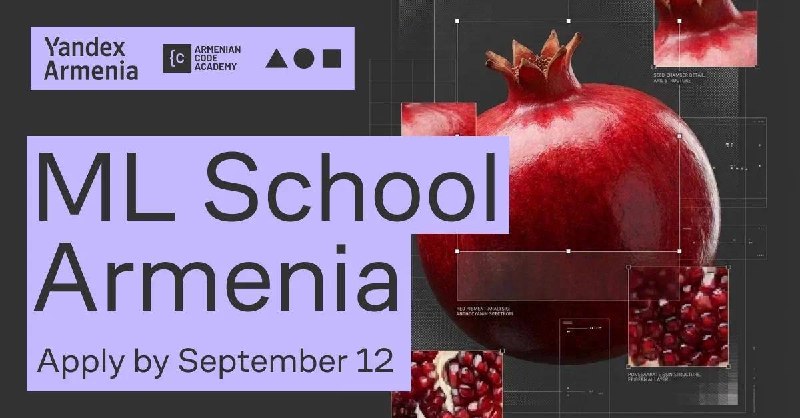 Логотип ML School Armenia на фоне Еревана