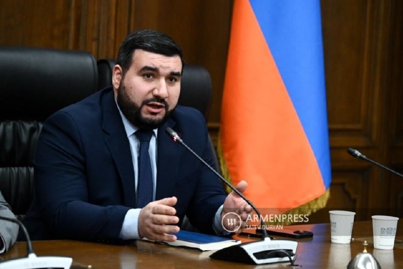 Депутат Ваагн Алексанян на заседании Национального Собрания Армении в Вайке