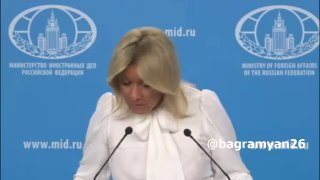 Официальный представитель МИД России Мария Захарова выступает с заявлением, комментируя выборы в Вайке.