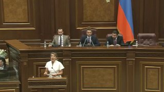 Здание парламента Армении в Ереване, где проходит голосование по кандидатуре Вадеваняна