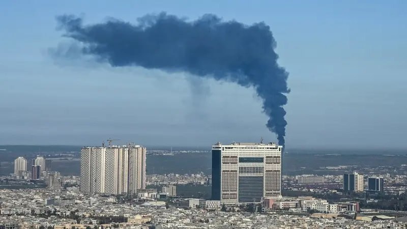 Офис премьер-министра Иракского Курдистана в Эрбиле после атаки дронов