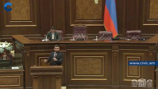 Депутат Ваагн Алексанян выступает в Национальном собрании Армении
